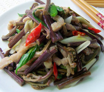 野菜的做法 如何做蕨菜肉丝